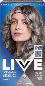 Live Urban Metallics farba na vlasy U72 Šedivá strieborná