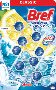 Bref tuhý WC blok Classic Power Aktiv Ocean & Lemon 200 g