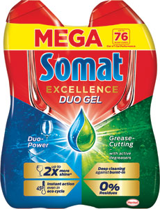 Somat gél do umývačky riadu Excellence Duo Gel 1368 ml