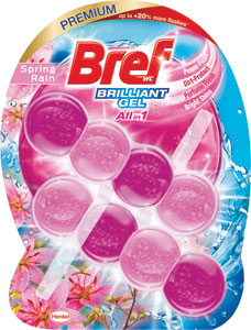 Bref WC blok Brilliant Gel All in 1 Spring Rain 2 x 42 g