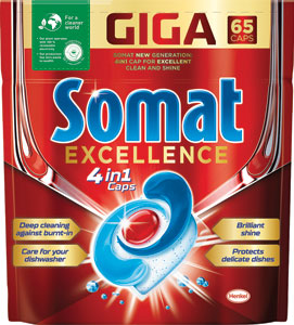 Somat kapsuly do umývačky riadu Excellence 65 Caps