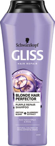 Gliss šampón na vlasy Blonde Perfector 250 ml - Kallos KJMN šampón na kučeravé a vlnité vlasy 300 ml | Teta drogérie eshop