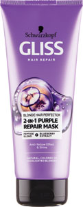 Gliss regeneračná maska Blonde Perfector 200 ml  - Plantur39 kofeínový balzam pre farbené vlasy 150 ml | Teta drogérie eshop