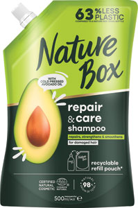 Nature Box šampón na vlasy náhradná náplň pouch Avocado 500 ml