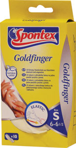 Spontex Goldfinger rukavice jednorázové latexové vel. S 10 ks