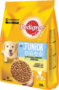 Pedigree granule bohaté na kuracie a ryžu pre šteňatá 500 g