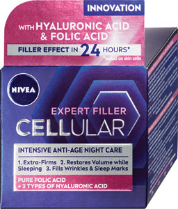 Nivea Hyaluron Cellular Filler nočný krém 50 ml - L'Oréal Paris denný krém SPF 50 Revitalift Filler Hyaluron 50 ml | Teta drogérie eshop