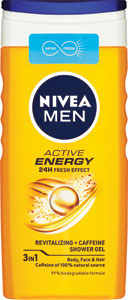 Nivea Men sprchovací gél Active Energy 250 ml - Nivea Men sprchovací gél Sensitive dvojbalenie 2x500 ml | Teta drogérie eshop