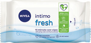 Nivea obrúsky na intímnu hygienu Fresh 15 ks - Lactovit Lactourea gél na intímnu hygieniu 250 ml  | Teta drogérie eshop