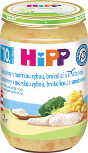 HiPP Cestoviny s morskou rybou, brokolicou a smotanou 220 g
