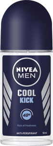 Nivea Men guľôčkový antiperspirant Cool Kick 50 ml - Nivea Men guľôčkový antiperspirant Fresh Kick 40 ml | Teta drogérie eshop