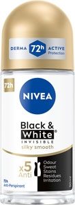 Nivea guľôčkový antiperspirant Black & White Invisible Silky Smooth 50 ml