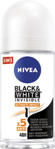 Nivea guľôčkový antiperspirant Black & White Invisible Ultimate Impact 50 ml