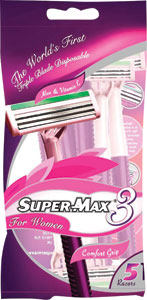 Super-Max 3-brit dámske strojčeky 5 ks