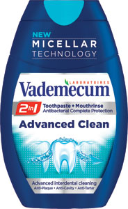 Vademecum zubná pasta 2v1 Advanced Clean 75 ml