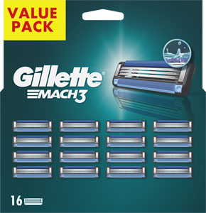 Gillette Mach3 náhradné hlavice 16 ks