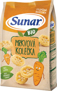 Sunar BIO detské chrumky mrkvové kolieska 45 g