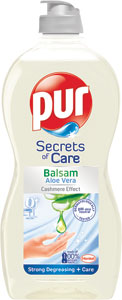 Pur čistiaci prostriedok na ručné umývanie riadu Secret of Care Aloe Vera 450 ml - Frosch Zero% na riad Sensitiv 500 ml | Teta drogérie eshop