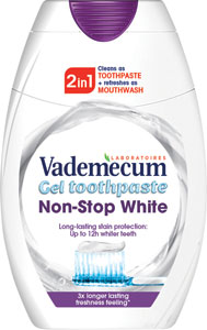 Vademecum 2v1 Non-Stop White zubná pasta 75 ml