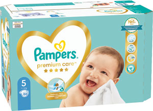 Pampers Premium detské plienky veľkosť 5 88ks 11-16kg  - Pampers Pants plienkové nohavičky veľkosť 4 66 ks | Teta drogérie eshop