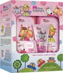 Pink Elephant dievčenský darčekový set (šampón + pena do kúpeľa + zubná pasta + tuhé mydlo) - Teta drogérie eshop