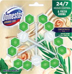 Domestos WC Aroma 3 ks White Flower - Bref tuhý WC blok Perfume Switch Lotus and Fresh bamboo 3 x 50 g | Teta drogérie eshop