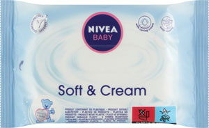 Nivea Baby čistiace obrúsky Soft&Cream 20 ks