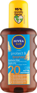 Nivea Sun Protect & Bronze olej na opaľovanie v spreji podporujúci zhnednutie OF 20 200 ml - Teta drogérie eshop