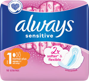 Always Ultra hygienické vložky Sensitive Normal Plus 10 ks