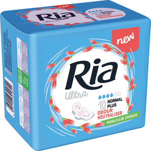 Ria Ultra dámské vložky Normal plus Odour Neutraliser 10 ks