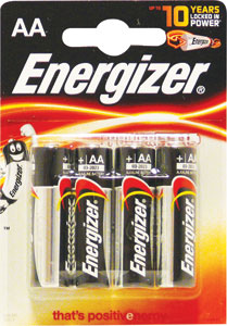 Energizer batérie Alkaline Power AA 4 ks - Energizer lítiová gombíková batéria 2032 1 ks | Teta drogérie eshop