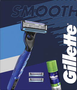 Gillette Mach3 Start darčeková súprava holiaci strojček + 2 holiace hlavice + gél na holenie  - Teta drogérie eshop