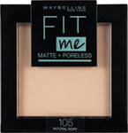 Maybeline New York púder Fit Me Matte + Poreless 105 Natural - Essence púder Mineral 10 | Teta drogérie eshop