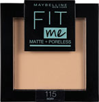 Maybeline New York púder Fit Me Matte + Poreless 115 Ivory - Dermacol púder kompaktný Mozaika 02 | Teta drogérie eshop