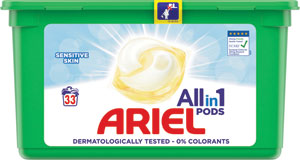 Ariel gélové tablety Sensitive 33 ks - Teta drogérie eshop