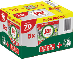 Jar Platinum tablety do umývačky riadu Plus 70 ks - Cif Premium tablety do umývačky Regular 50 ks | Teta drogérie eshop