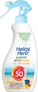 Helios Herb farebný detský sprej na opaľovanie OF 50 200 ml