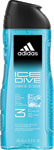 Adidas sprchový gél Ice Dive pánsky 400 ml - Nivea Men sprchovací gél Active Energy 250 ml | Teta drogérie eshop