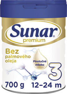 Sunar Premium 3 batoľacie mlieko 700 g