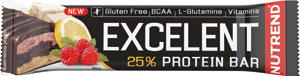 Nutrend Excelent Bar Double citrón tvaroh malina s brusnicami 85 g