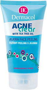 Dermacol pleťový peeling Acne Clear s Tea Tree olejom a jojobou 150 ml - Garnier Skin Naturals Pure Active zmatňujúci hydratačný krém 50 ml | Teta drogérie eshop
