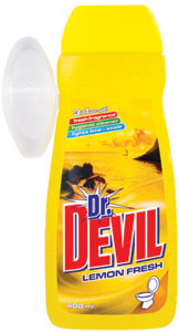 Dr. Devil WC gél s košíčkom 3in1 Lemon 400 ml 