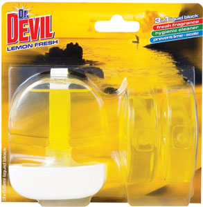 Dr. Devil 3in1 tekutý WC blok Lemon fresh 3x55 ml 