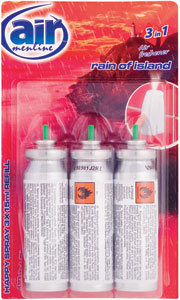 Air menline happy náhradná náplň Rain of Island 3x15 ml  - Teta drogérie eshop