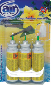 Air menline happy náhradná náplň Seychelles Vanilla 3x15 ml  - Teta drogérie eshop