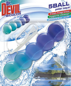 Dr. Devil Bicolor WC blok 5Ball Polar aqua 1x35 g 