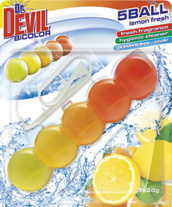 Dr. Devil Bicolor WC blok 5Ball Lemon fresh 1x35 g Lemon fresh