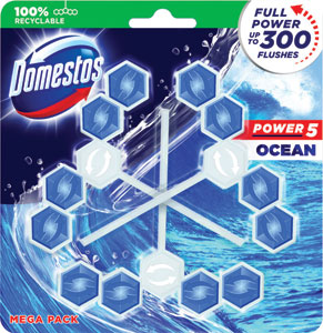 Domestos WC blok Power 5 3 ks Oceán - Teta drogérie eshop