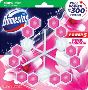 Domestos WC blok Power 5 3 ks Pink - Teta drogérie eshop