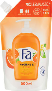 Fa tekuté mydlo náhradná náplň Hygiene&Fresh Pomaranč 500 ml - Fa tekuté mydlo náhradná náplň Hygiene&fresh Kokos 500 ml  | Teta drogérie eshop